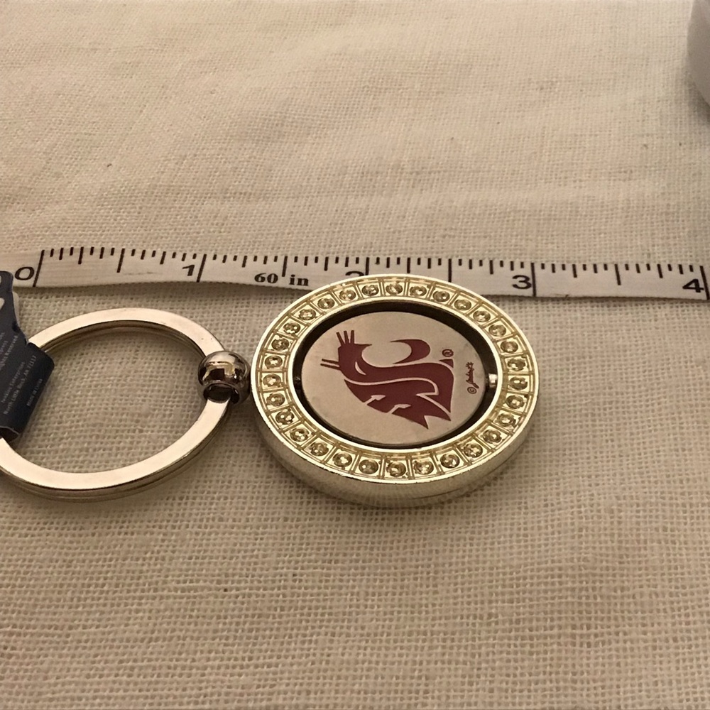 Washington State Rhinestone Spinner Keychain - Picture 6 of 6